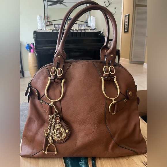 Juicy Couture Handbags - Juicy Couture Y2K Equestrian Large Leather Bowler Handbag